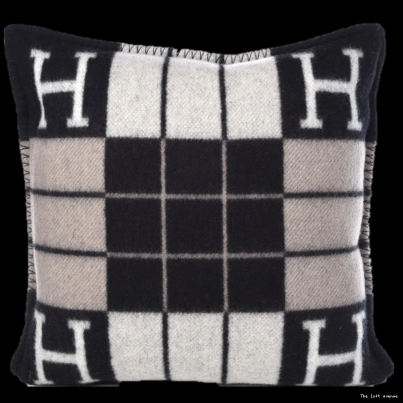 HERMES THROW PILLOW WOOL STRIPE 0802